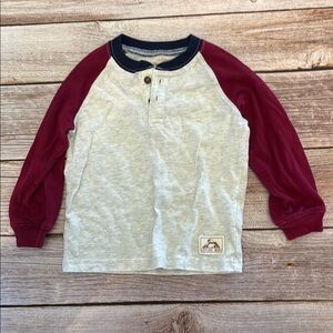Carter's Red and Gray Long Sleeve Tees Soft Cotton Blend